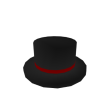 Dark red banded top hat