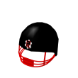 Black and Red Football Helmet