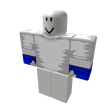 White T-Shirt with Blue Gloves
