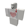 Red Valentines Heart Logo One Shoulder Top