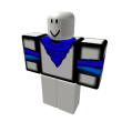 Black Outline With Dark Blue Bandana & Bandages