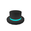 Cyan Banded Top Hat