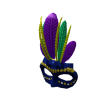 Blue Mardi Gras Mask