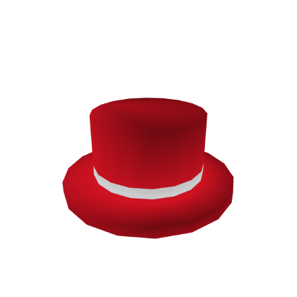 White Banded Red Top Hat