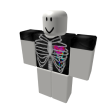 [S] Black Tee w/Heart & Ribcage