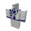 Lua Indigo n' White Scarf Jacket