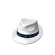 Lex's Blue Banded Boss White Hat