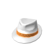 Orange Half-Life Banded Boss White Hat