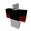 A simple black tee with Crimson red undershirt.
