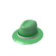 Checkered Neon Green Fedora